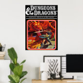Retro Dungeons Dragons Poster (Thuiskantoor)