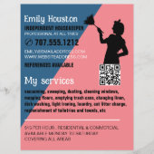 Retro Duster Silhouette, Duisenhouder, Maid Flyer (Voorkant)