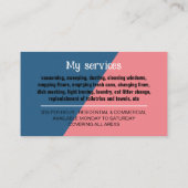 Retro Duster Silhouette, Duisenhouder, Maid Visitekaartje (Achterkant)