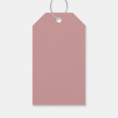 Retro Dusty Roos Weddenschap Welkomstcadeautjes La Cadeaulabel (Achterkant)