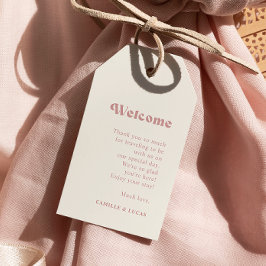 Retro Dusty Roos Weddenschap Welkomstcadeautjes La Cadeaulabel