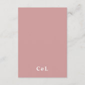 Retro Dusty Roos Wedding Details Enclosure Kaart (Achterkant)