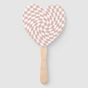 Retro Dusty Roos Zand Pink Gecontroleerd Weddensch Handwaaier