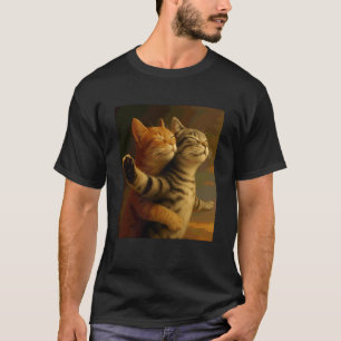 Retro Dwaas Kat Grappige Kitten Titanic Meme Parod T-shirt