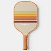 Retro Dwars Strepen met Naam Pickleball Paddle (Achterkant)