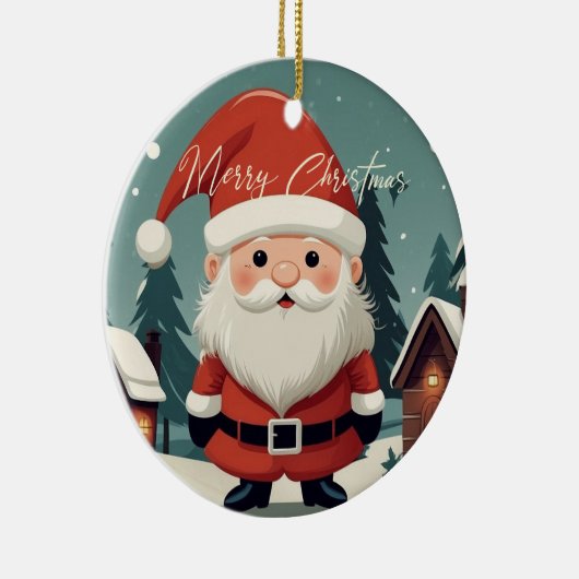  Retro Dwerg Santa Kerstmis Ornament (Rechts)