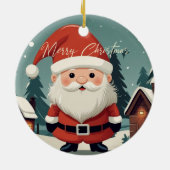  Retro Dwerg Santa Kerstmis Ornament (Achterkant)