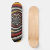 Retro Dynamisch Spiraalvormig Skateboard met Vette (Voorkant)