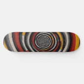 Retro Dynamisch Spiraalvormig Skateboard met Vette (Horizontaal)