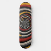 Retro Dynamisch Spiraalvormig Skateboard met Vette (Voorkant)