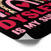 Retro dyslexie is mijn Superpower dyslectische lez Poster (Hoek)