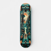 "Retro dystopie dek" Persoonlijk Skateboard (Voorkant)