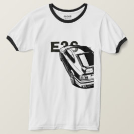 Retro E36 Klassieke Sportwagen Vector Art Ringer T T-shirt