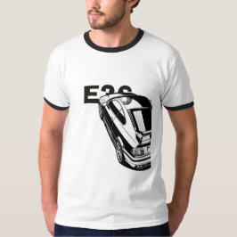 Retro E36 Klassieke Sportwagen Vector Art Ringer T T-shirt