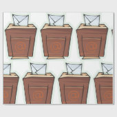 Retro E-mail Inbox Icon Cartoon Stijl Cadeaupapier (Vlak)