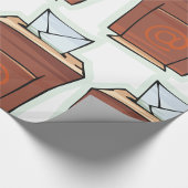 Retro E-mail Inbox Icon Cartoon Stijl Cadeaupapier
