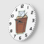 Retro E-mail Inbox Icon Cartoon Stijl Grote Klok (Hoek)