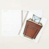 Retro E-mail Inbox Icon Cartoon Stijl Planner (Display)