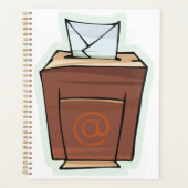 Retro E-mail Inbox Icon Cartoon Stijl Planner (Voorkant)