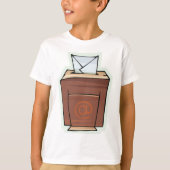 Retro E-mail Inbox Icon Cartoon Stijl T-shirt (Voorkant)
