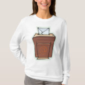 Retro E-mail Inbox Icon Cartoon Stijl T-shirt (Voorkant)
