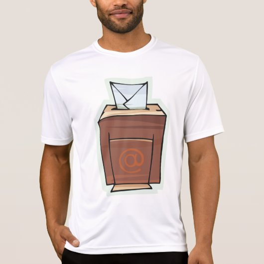 Retro E-mail Inbox Icon Cartoon Stijl T-shirt (Voorkant)