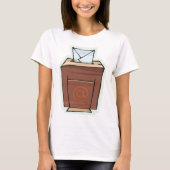 Retro E-mail Inbox Icon Cartoon Stijl T-shirt (Voorkant)