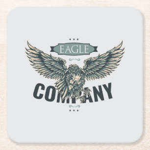 Retro Eagle Company Amerikaans ontwerp Kartonnen Onderzetters