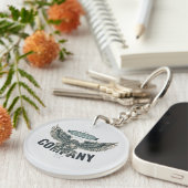 Retro Eagle Company Amerikaans ontwerp Sleutelhanger (Voorkant Rechts)