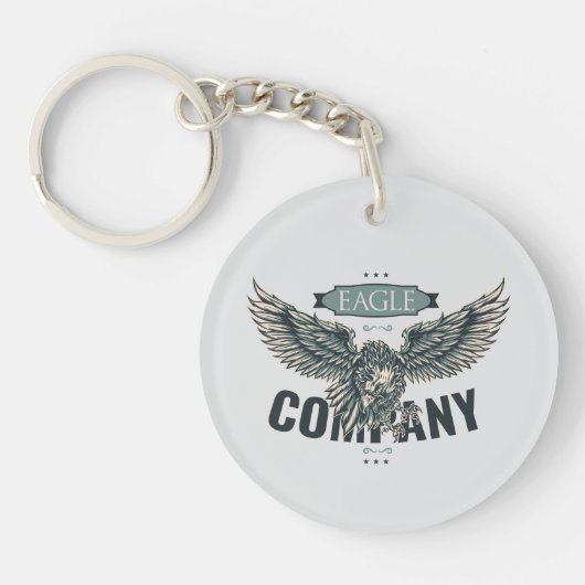 Retro Eagle Company Amerikaans ontwerp Sleutelhanger (Voorkant)