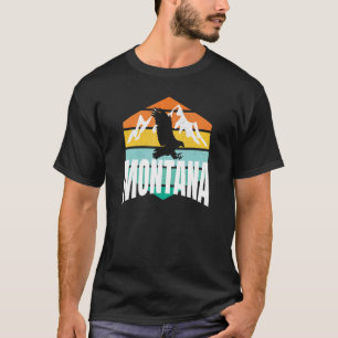 Retro Eagle Montana  Retro Shaped B T-shirt