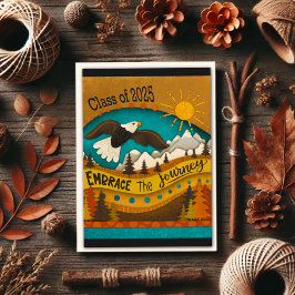 Retro Eagle Soaring Afstuderen Inspirerend Quote Kaart