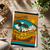 Retro Eagle Soaring Afstuderen Inspirerend Quote Kaart