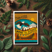 Retro Eagle Soaring Afstuderen Inspirerend Quote Kaart