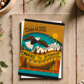 Retro Eagle Soaring Afstuderen Inspirerend Quote Kaart