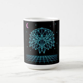 Retro Eagle Synthwave - Neon Vliegende Roofdier Koffiemok