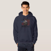 Retro Eagle USA Flag Puerto Rico Bayamon Hoodie (Voorkant volledig)