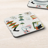 Retro Eames-Era Atomic Geïnspireerd Drankjes Onderzetter (Linkerzijde)