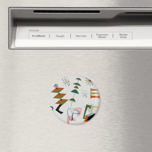 Retro Eames-Era Atomic Geïnspireerd Magneet (Insitu (Vaatwasser))