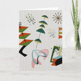 Retro eames-Era Geïnspireerd Atoom Kaart