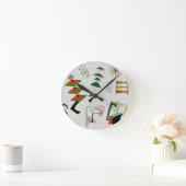 Retro Eames-tijdperk Atomair Geïnspireerd Ronde Klok (Huis)