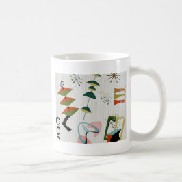 Retro Eames-tijdperk atoom geïnspireerd Koffiemok