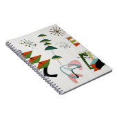 Retro Eames-tijdperk atoom geïnspireerd Notitieboek (Rechterzijde)