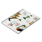 Retro Eames-tijdperk atoom geïnspireerd Notitieboek (Linkerzijde)