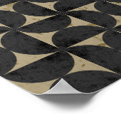 Retro Earth Tone Geometric Half-Moon Poster (Hoek)