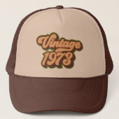 Retro Earth Tones  1973 Trucker Hat Trucker Pet (Voorkant)
