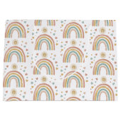 Retro Earthy Colors Waterverf Rainbow Sun Pattern Groot Cadeauzakje (Voorkant)