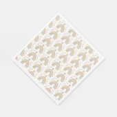 Retro Earthy Colors Waterverf Rainbow Sun Pattern Servet (Hoek)