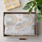Retro Earthy Colors Waterverf Rainbow Sun Pattern Tissuepapier (Geschenk)