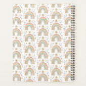Retro Earthy Colors Waterverf Rainbow Sun Teacher Planner (Achterkant)